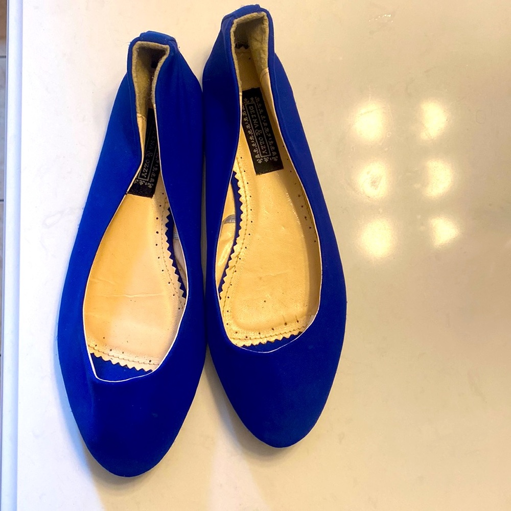 Deena & Ozzy Royal blue fabric ballet flats